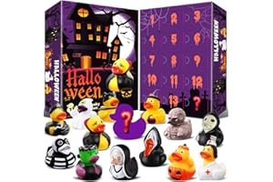 ANGGIKO Halloween Advent Calendar 2025, Horror Rubber Ducks for Jeep Ducking, 13 Days Countdown Calendar with 2 Hidden Figures for Kids Adults Gifts, Halloween Collectible Rubber Ducks Countdown Calendar Toys