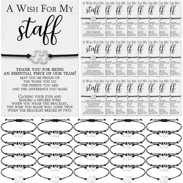 Employee Appreciation Gifts 50 Sets - Star Badge Pins, Cards & Organza ...