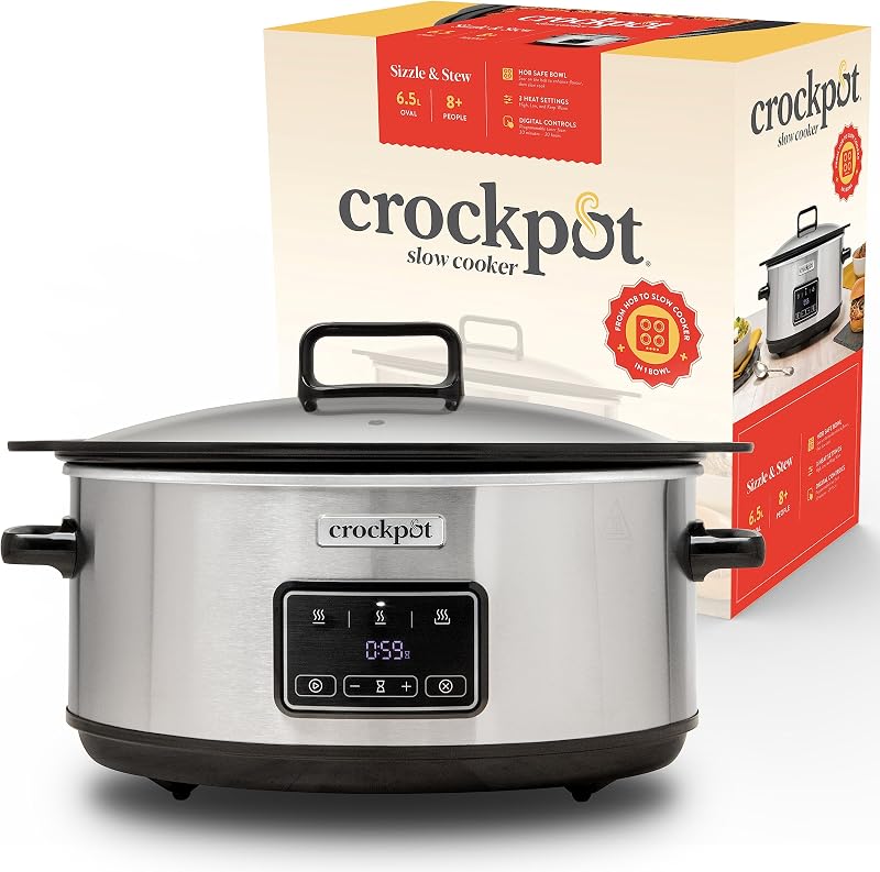 Crock-Pot Sizzle & Stew 6.5 L Digital Slow Cooker CSC112