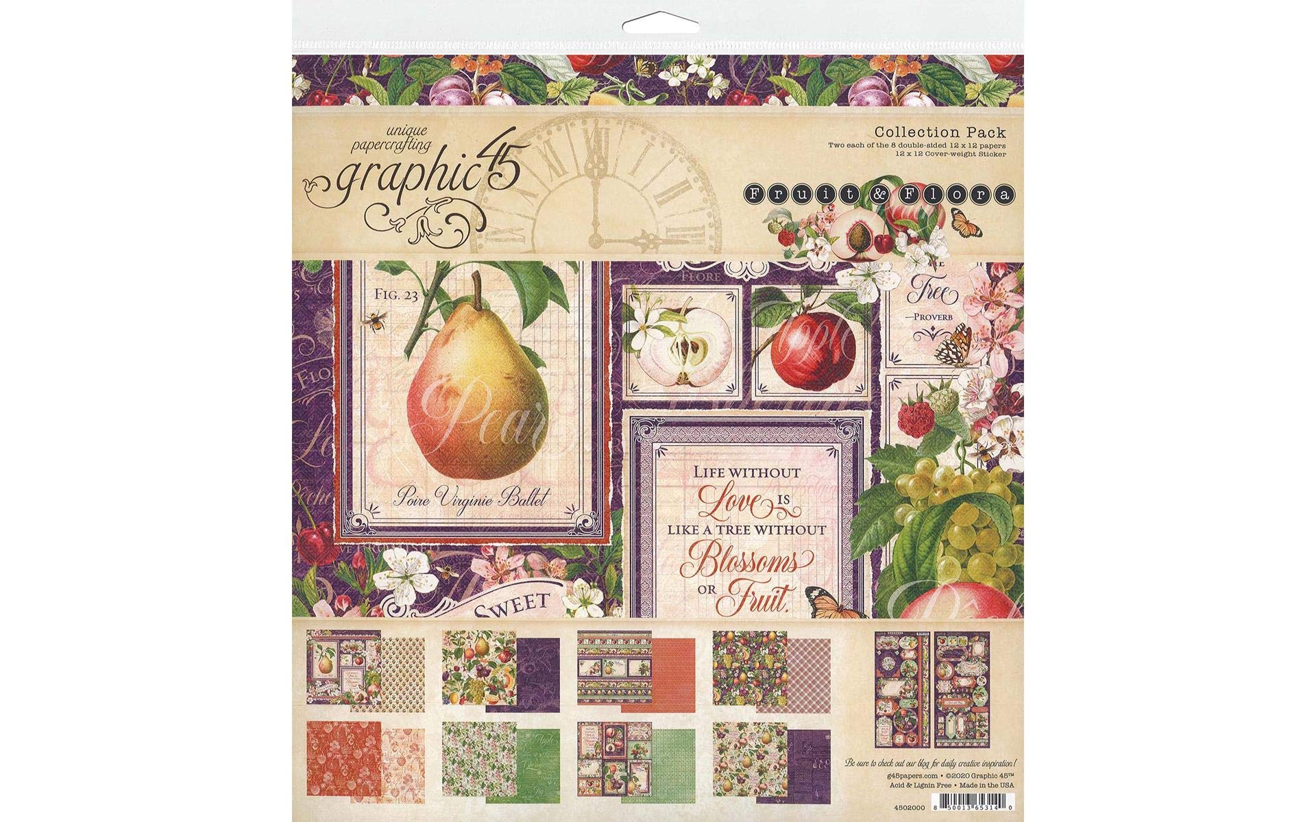 Graphic 45 Fruit & Flora COLLEC 12X12 Pack, Assorted, One Size