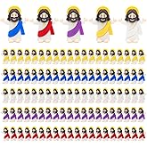 Yelakey 100 Pcs Little Mini Jesus Tiny Jesus Baby Jesus Figure Original Design to Hide and Seek Religious Party Favors Baptism Gift for Easter Egg Stuffers Fillers