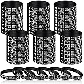 Anglechic 100 Pcs John 3: 16 Silicone Wristbands Bible Verse Bracelets Bulk Christian Scripture Bracelets Rubber Religious Silicone Scripture Verses Wristbands for Men Women Faith Party Favors