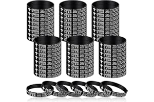 Anglechic 100 Pcs John 3: 16 Silicone Wristbands Bible Verse Bracelets Bulk Christian Scripture Bracelets Rubber Religious Silicone Scripture Verses Wristbands for Men Women Faith Party Favors