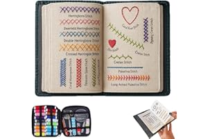 GENERIC The Ultimate Embroidery Learning Book,Embroidery Stitch Book Kit,Embroidery Kit for Beginners,DIY Embroidery Stitch Books Kit with Multiple Sewing Kit, 106 Pattern for DIY and Sew Enthusiast
