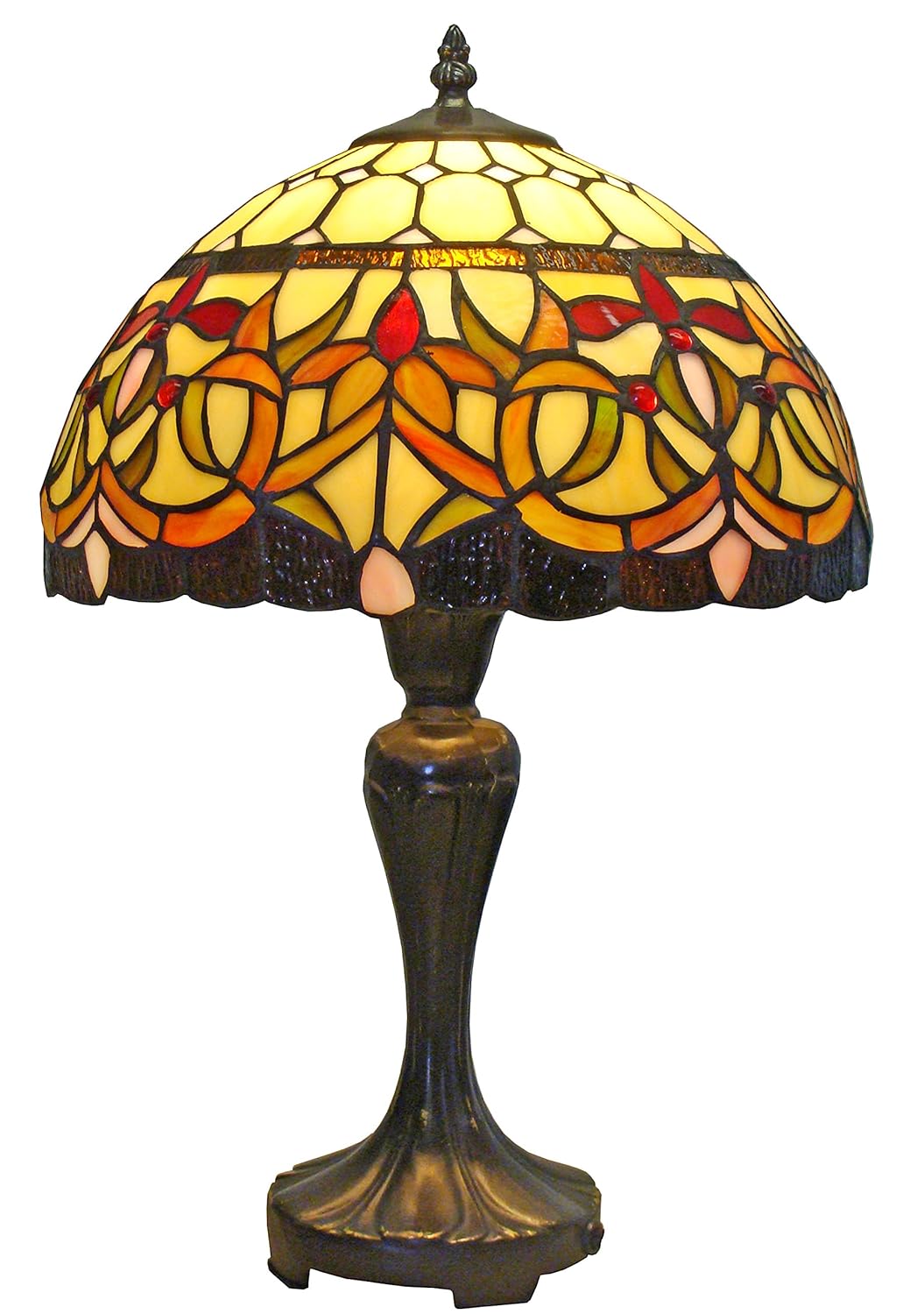 Best bedside table lamp with floral fabric shade