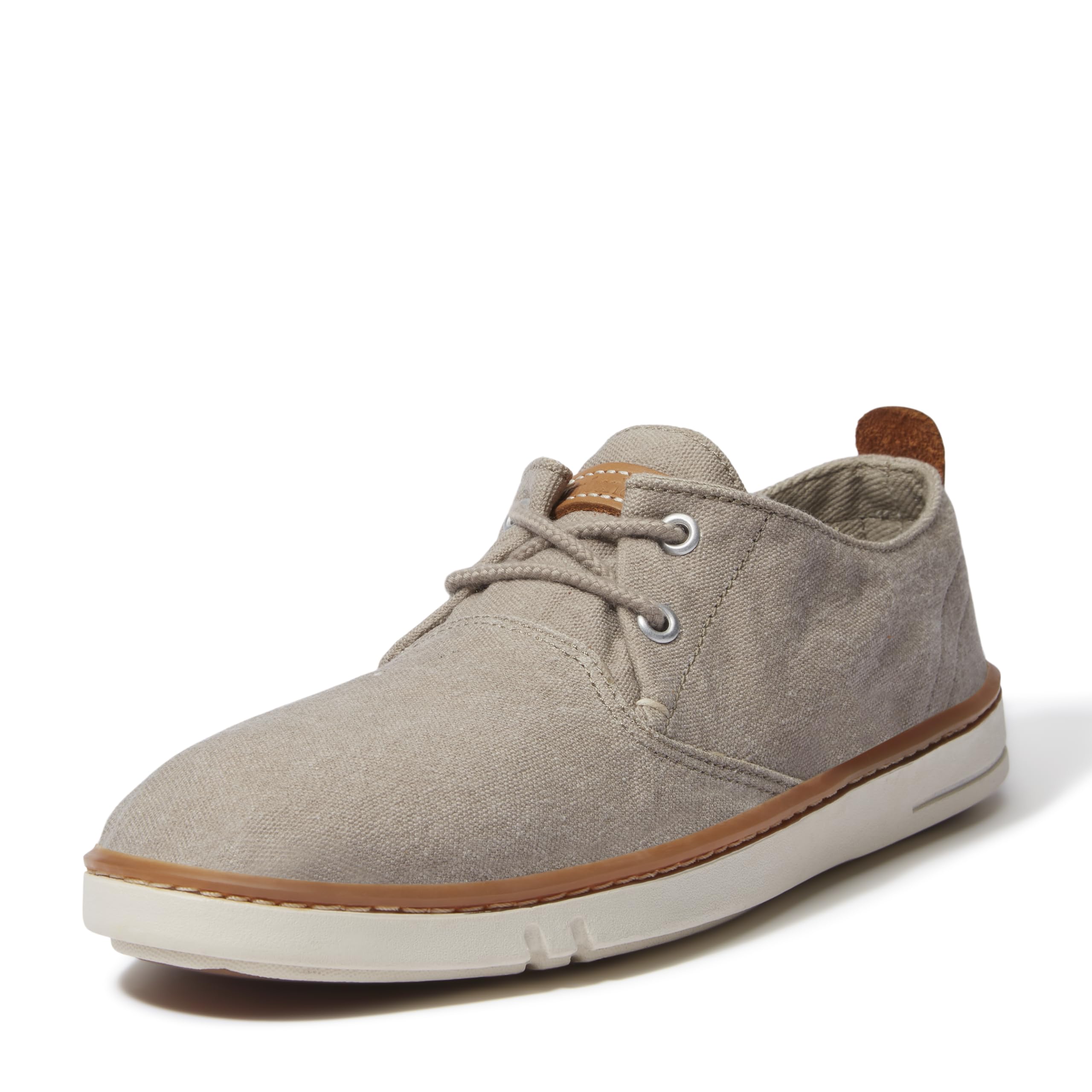 Timberland Men’s Hookset Low Lace-Up Sneaker, Light Taupe Canvas, 14 Medium