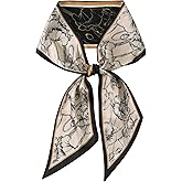 CHUNG Women Skinny Scarf 57"x5.5" Hair Neck Long Scarves Silky Satin Thin Ribbon Fashion Head Neckie Tie hat Wrap