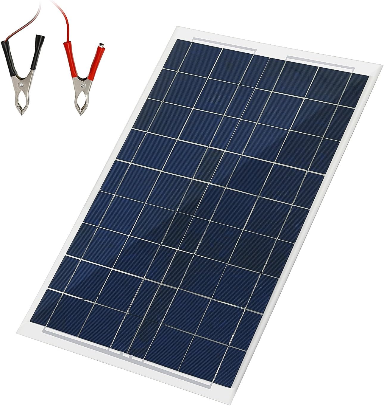 30 Watts 12 Volts Solar Panel Kit Portable 30W Solar Panel Battery Charger Backup for Car Boats Caravans, Motorhomes Yachts RVs