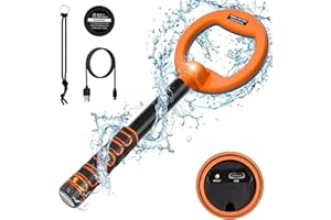 OMMO Underwater Metal Detector, IP68 Fully Waterproof Rechargeable Metal Detector with 3 Modes Vibration&Sound, Metal Detector for Adults with Built-in 1600mAh Battery for Underwater Scuba