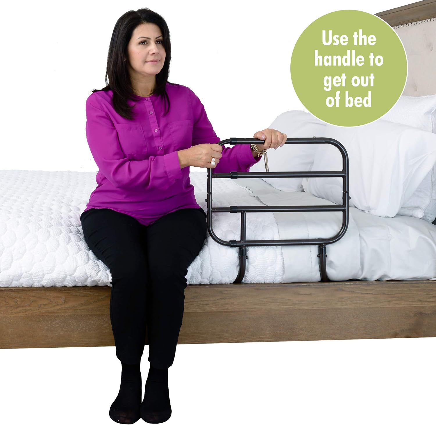 Able Life Bedside Extend-A-Rail, Adjustable Senior Bed Safety Rail and Bedside Standing Assist Grab Bar: Health & Personal Care