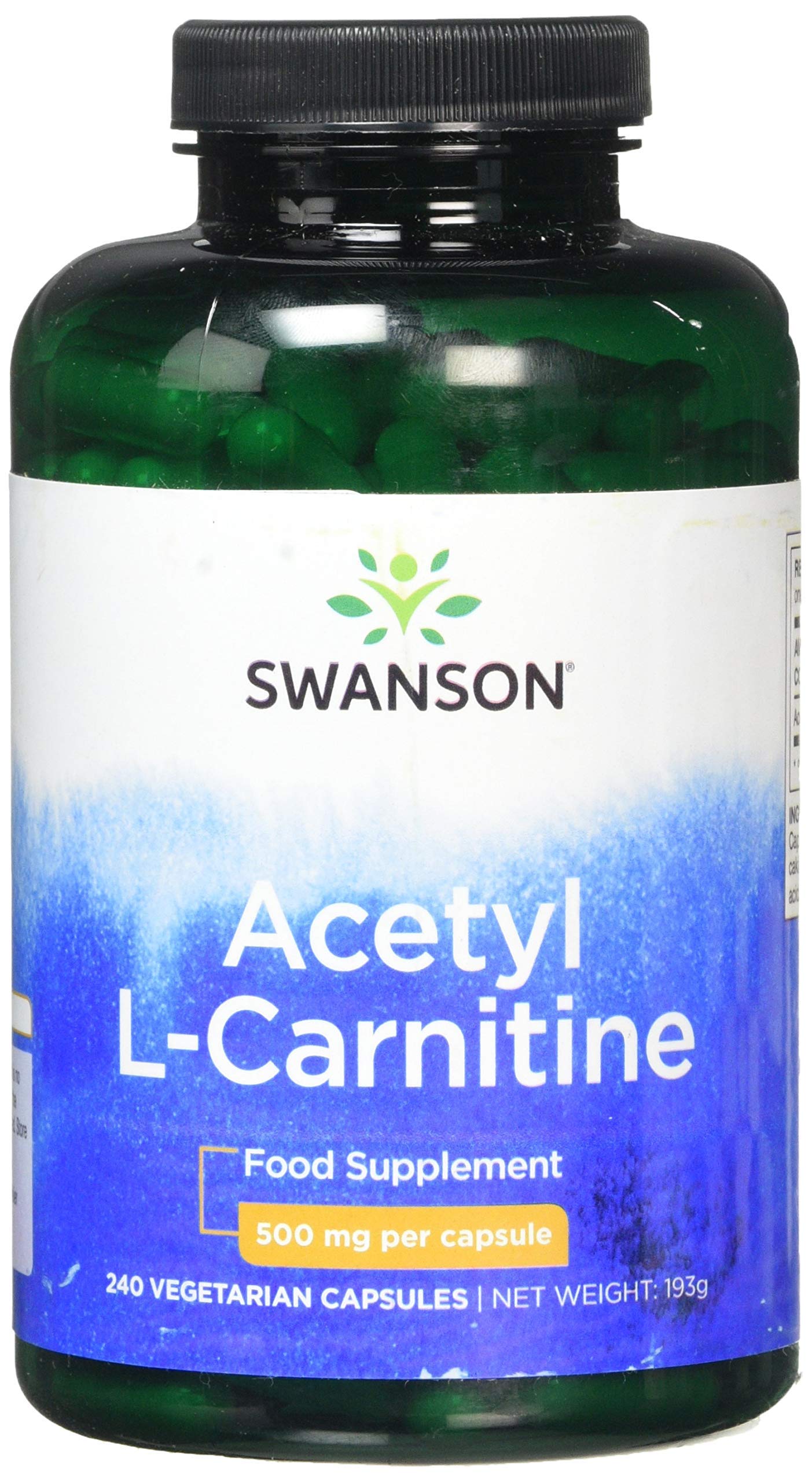 swanson acetyl l carnitine 500mg 240 capsules Swanson L-Carnitine 500 mg 100 Tabs Vegan Weight Management Promote Lean  Muscle Sport Recovery & Performance