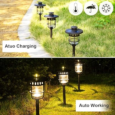 Buy Solpex Solar Path Lights Outdoor Glass And Bronze Finished 2 Bright Leds Per Light Waterproof Automatic Solar Lights Outdoor For Patio Yard Lawn Garden And Landscape Warm White 6 Pack Online In