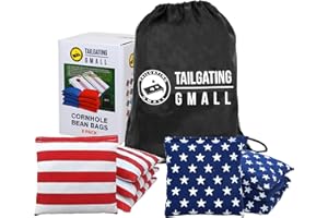 TAILGATING GMALL Cornhole Bags Set of 8 Regulation Professional Corn Hole Bean Bags Weather Resistant for Tossing Adults Yard Game