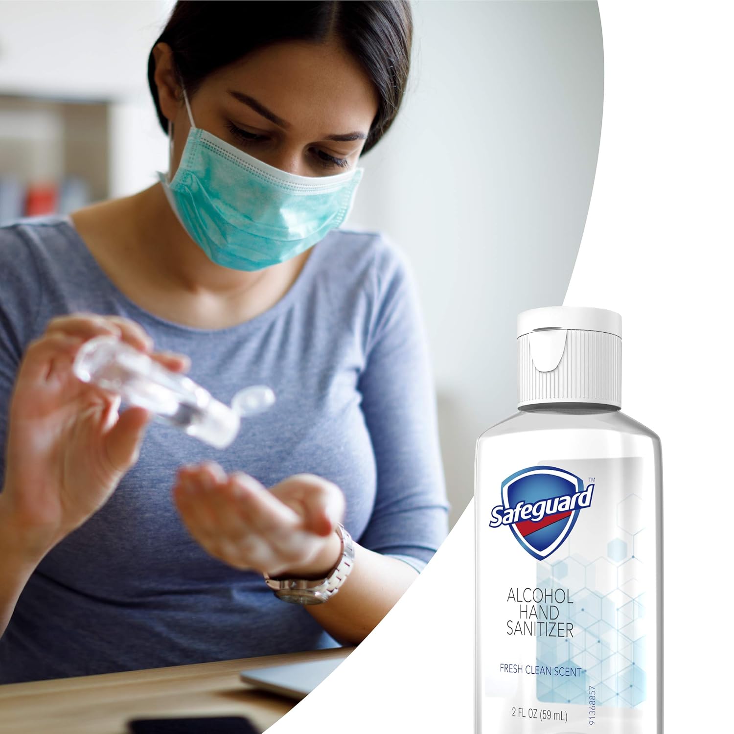 Safeguard Antibacterial Hand Sanitizer, Fresh Clean Scent, Contains Alcohol, 2 Oz (Pack of 48): Beauty