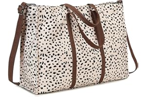 BTOOP Laptop Tote Bag for Women Work 15.6 inch Canvas Shoulder Bags Computer Messenger Purse Teacher Handbag Office Briefcase