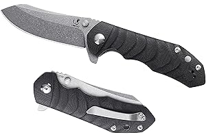 UMOGI Folding Pocket Knife, EDC Knife for Men & Women, Self-Defense Protection & Survival - S35VN Sharp Blade, G10 Handle+Belt Clip - Includes Sheath & Screwdriver Tools