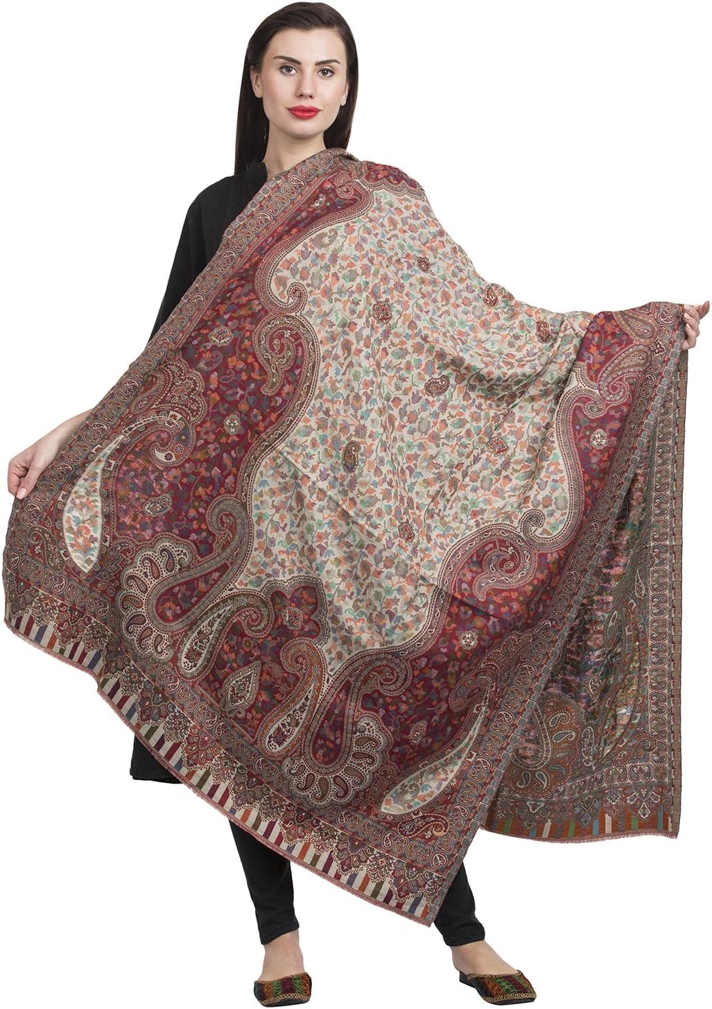 Cashmere Wrap Design - La Vastraa's Woven formal shawls and wraps for evening dresses - Shawls and Wraps