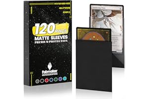 FABMAKER 120Pack MTG Card Sleeves Toploaders for Trading Cards, Matte Card Sleeves Deck Card Protectors, Standard MTG Sleeves Perfect Shuffling Fit for Magic, Baseball Card,Sports Cards,Game Card, 66x91mm