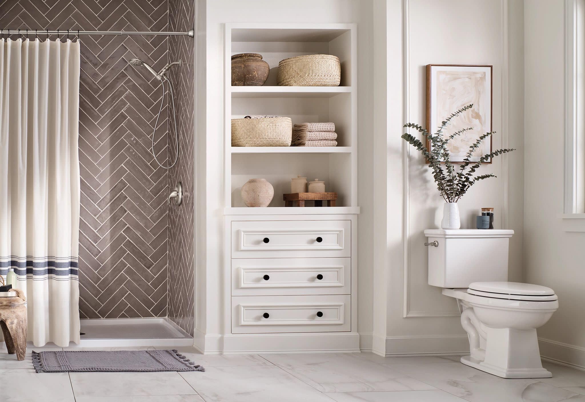 Moen Attune Shower Head with Handheld Sprayer, 6 Handheld Shower Head Spray Settings, Spot Resist Brushed Nickel Finish, 218H0SRN