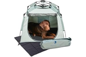 POP 'N GO PLAYPEN POP 'N GO Pet Playpen for Dogs and Cats - 39 x 33 Inch Dog Tent w/Carrying Bag - Outdoor Cat Enclosures Pets - Dog Travel Accessories for Camping - Grey