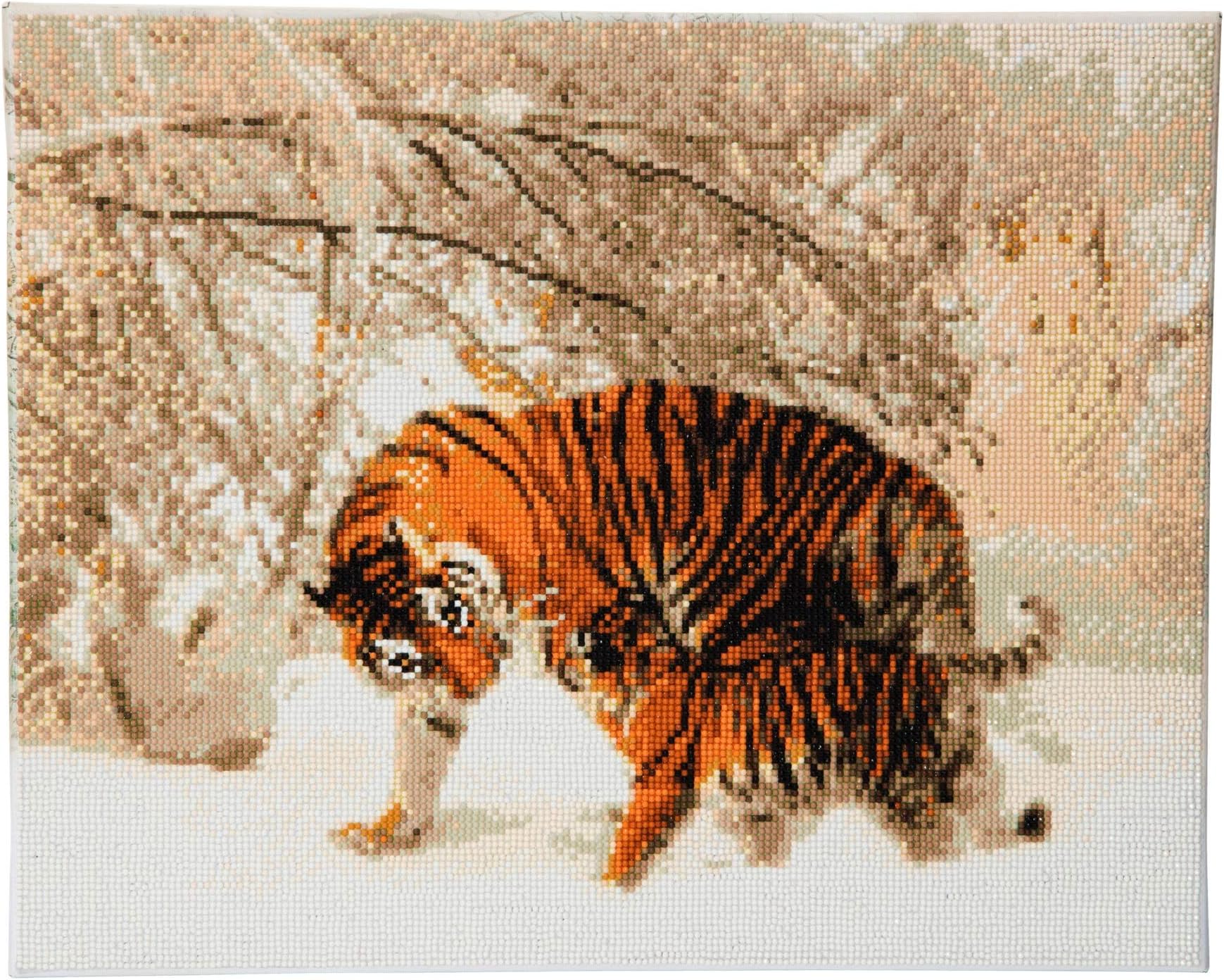 Crystal Art Winter Tigers 40 x 50 cm Landscape Framed Crystal Art Kit