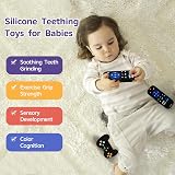 Hooku 2 Pack Silicone Teething Toys for Babies Remote Control Design view 4