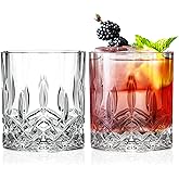 Barski Whiskey Glasses - Double Old Fashioned Rocks Glass - Set of 2 Lowball Tumbler - DOF Crystal Glass Tumblers - For Scotch - Bourbon - Water - Beverage - Drinking Glasses - 10.5 oz, Made in Europe