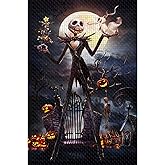 Jigsaw Puzzle 1000 Piece Wooden Puzzle Halloween Picture Family Decorations, Unique Birthday Present Suitable for Teenagers and Adults