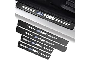 TENOL Car Door Sill Protector for Ford Fusion F150 F250 F350 F450 F550 Edge Explorer Mustang F151, Self-Adhesive Carbon Fiber Tape Anti Scratch Car Door Edge Guards Entry Guard Stickers, Inner Accessories