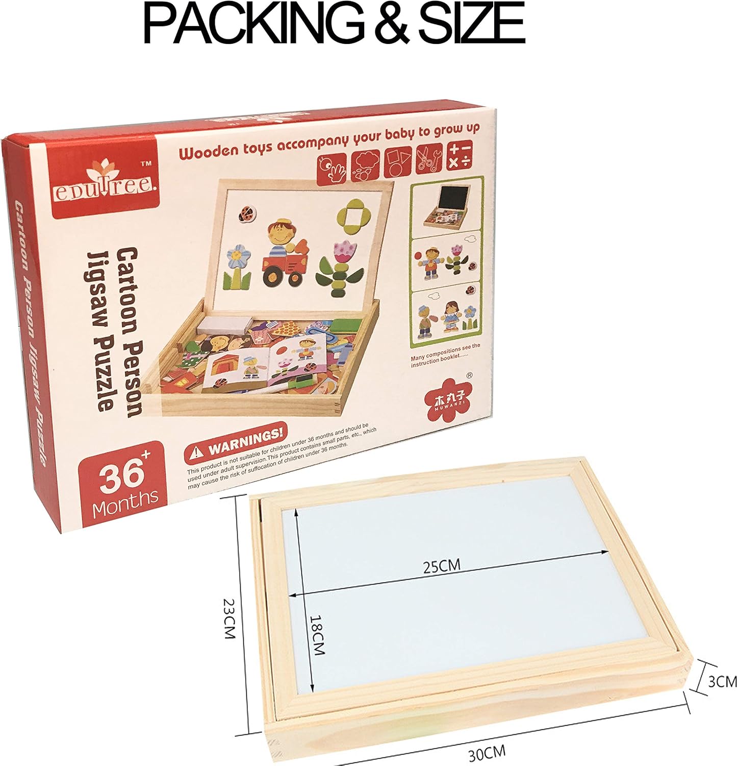 ODDODDY Educational Wooden Toys for Girls Boys Kids Children Toddlers Magnetic Drawing Board Puzzles Games Learning for Age 3 4 5 6 7 8 9 Year Old Gift Idea Birthday Halloween Christmas (kids2): Office Products