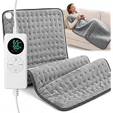 Hemvkin Extra Large Electric Heating Pad for Back, 24" x 47", Auto Shut Off | L Washable Heating Pad for Shoulders Legs full body, 4 Timers, 6 Heat Settings, Christmas Birthday Gift for Women Mom Dad