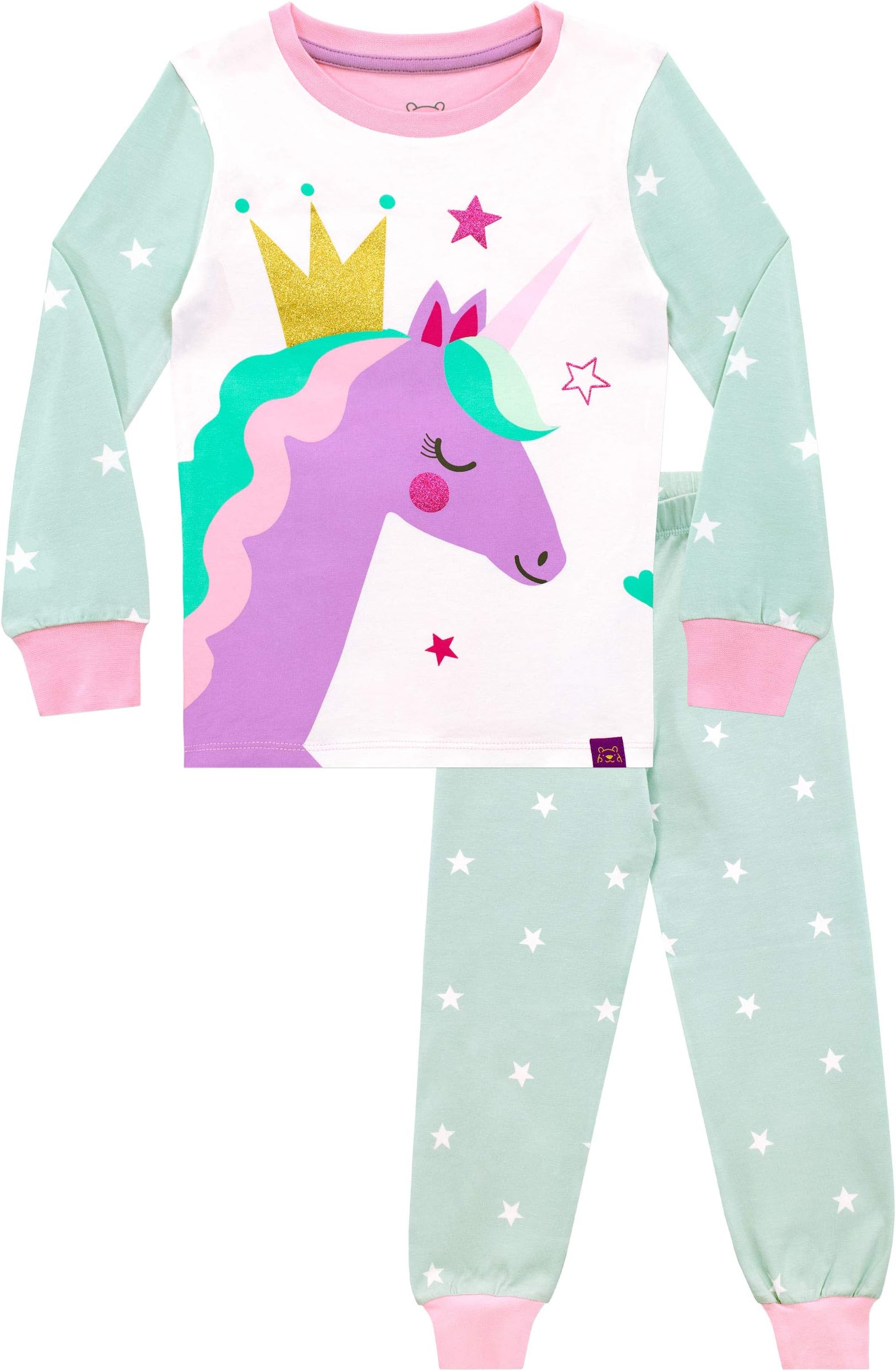 Harry Bear Girls Unicorn Pyjamas Snuggle Fit
