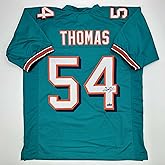 Facsimile Autographed Zach Thomas Miami Teal Reprint Laser Auto Football Jersey Size Men's XL