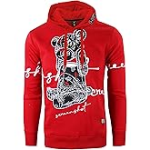 SCREENSHOT Mens Urban Premium Fleece Hoodie - Animation Cartoon Character Embroidery Patch Gel Print Hooded Sweatshirt
