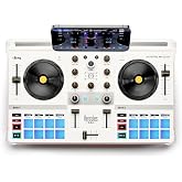 Hercules DJControl Mix Ultra | Ultra-compact wireless controller with Bluetooth LE, 10 hours battery, touch jog wheels, 16 pads, djay app