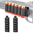 12 Gauge Shotgun Shells Holder Loops,2 Pack Shogun Ammo Holder Side Saddle with Adhensive Back Stickers for Outdoor Hunting Quick Change of Ammunition