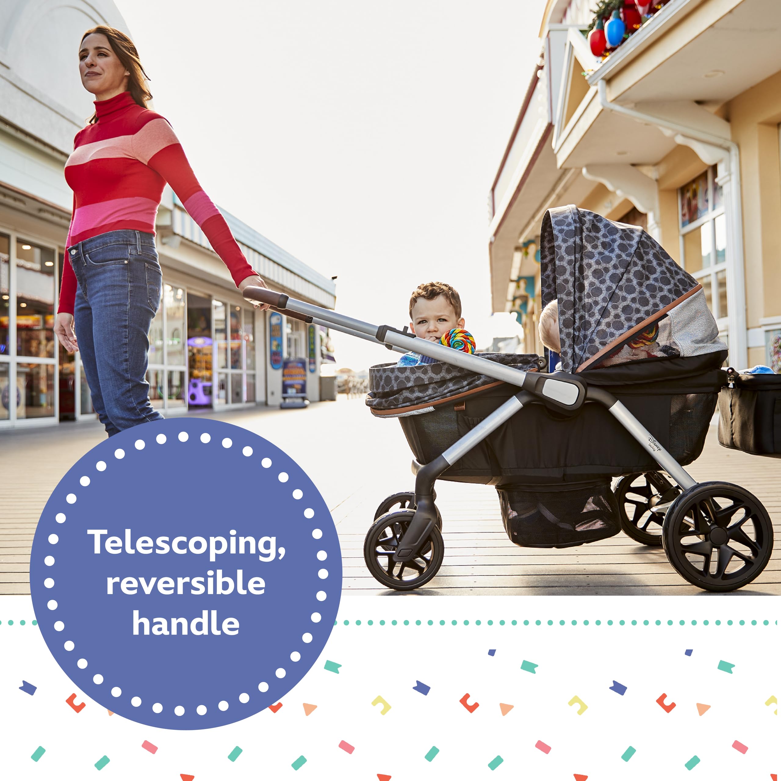Disney Baby Summit Wagon Stroller fits 2 Kids Includes Removable Child Tray and 2 Cup Holders, Mickey Mouse