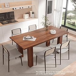 Extendable Dining Table for 6-10 Person, 55'' to