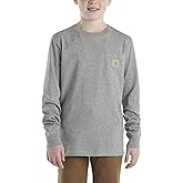 Carhartt Boys' Long-Sleeve Logo Sleeve Pocket T-Shirt