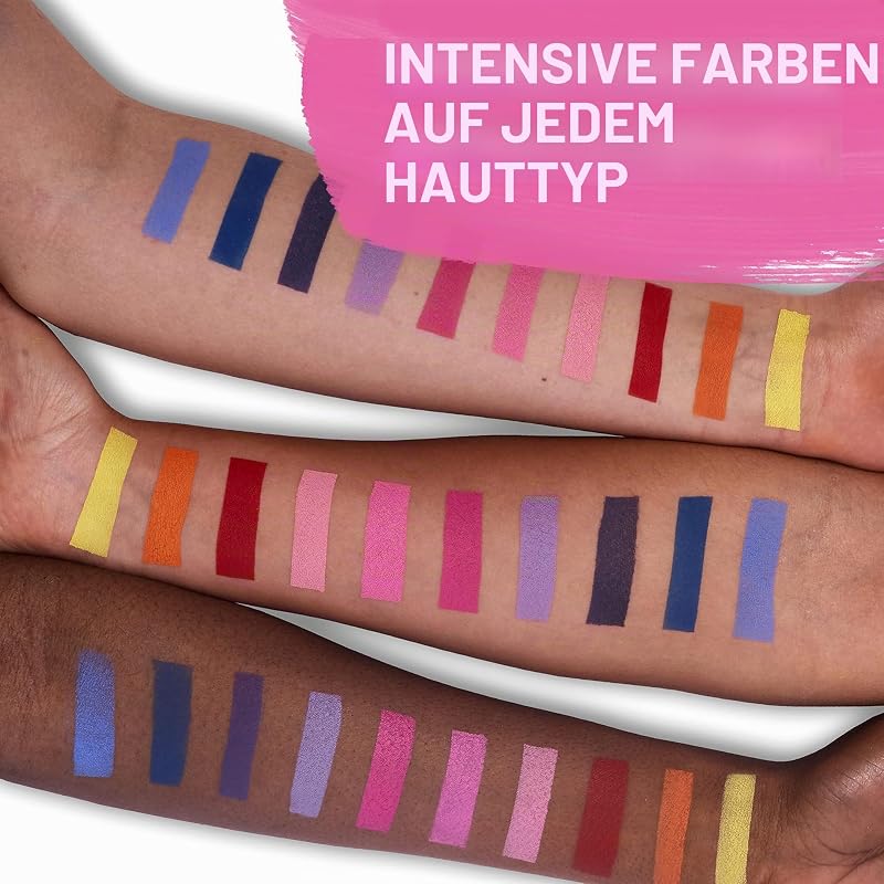1118111 Schminkfarbe - Schwarz - 18 ml Topf, hautfreundlich, wasserbasiert, wasservermalbar, parabenfrei, Face & Bodypaint für Kinder & Erwachsene