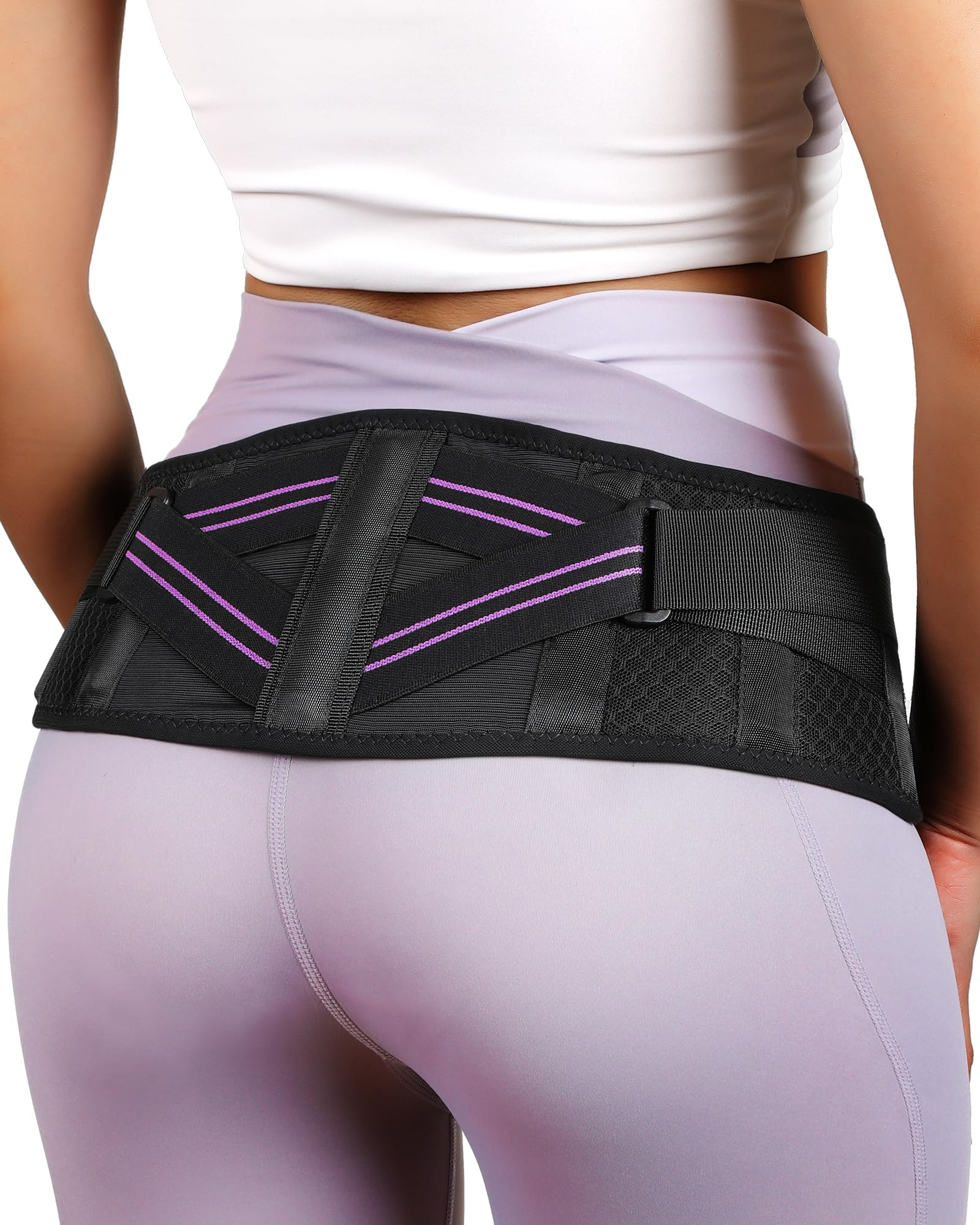 Fitomo Sacroiliac Support Belt with Extra Support Stays, Hip Support for Women for Pelvic, Leg, Hip, SI Joints, Sciatic Pain Relief, Lower Back Support for Women, Trochanteric Belt, 360°Anti-slip — image 1