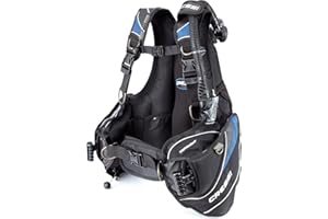 Cressi Lightest Travel Scuba Diving BCD - Completely Foldable for Saving Space - Fully Accessorised:8 D-Rings 2 Wide Side Poc