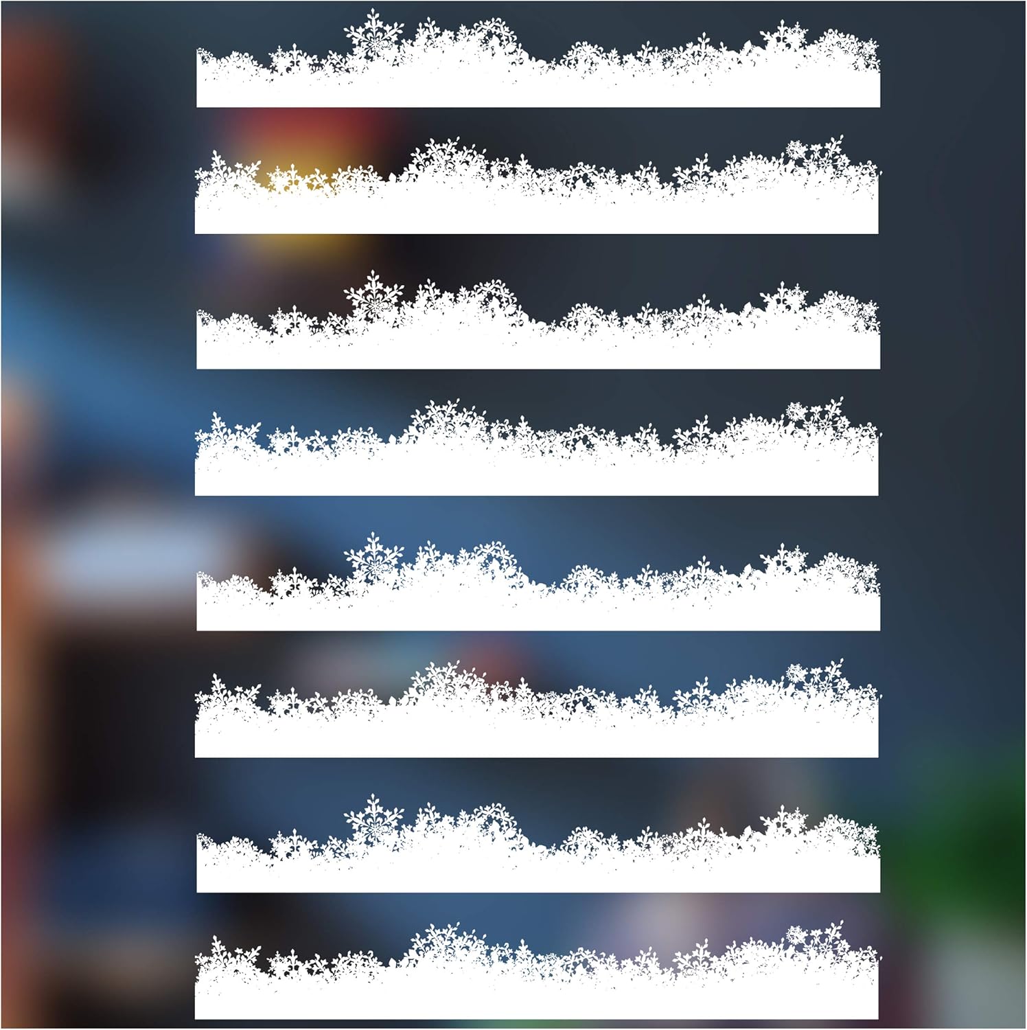 Christmas Window Sticker Decoration Christmas Winter Fluffy Snow and