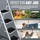 BARGAINS-GALORE Foldable 4 Step Steel Ladder Non Slip Treads Safe Home view 7