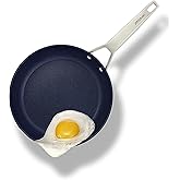 MsMk Small Nonstick Frying pan Blue, 8-inch Durable Egg Omelet Skillet, Titanium and Diamond Non Stick Coating From USA, for Induction,Cerammic and Gas Cooktops, Oven Safe,Dishwasher Safe