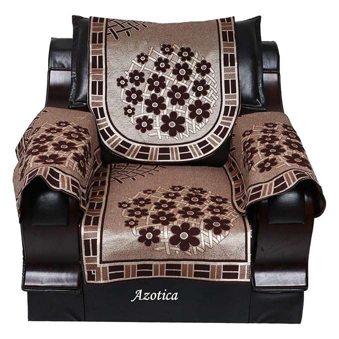 Buy Azotica Cotton 12 PCs Chakri Design Sofa Cover with Handle Cover