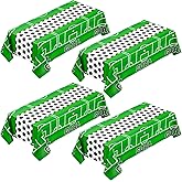 Oudain 4 Packs Soccer Party Decorations Supplies Soccer Tablecloth, 54" x 108" Disposable Plastic Rectangular Table Covers for Soccer Themed Birthday Party Sports Game Decoration