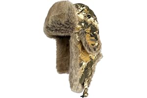 IFURHATAL Winter Trapper Hat for Men Women Russian Faux Fur Winter Hat Ushanka Hat Men Aviator Hat
