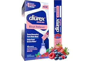 Diurex Drink Mix - Diuretic Supplement - Mixed Berry Flavor - Bloat Relief with Diurex Proprietary Bloat-Relieving Blend - Single Serve - 12 Pack
