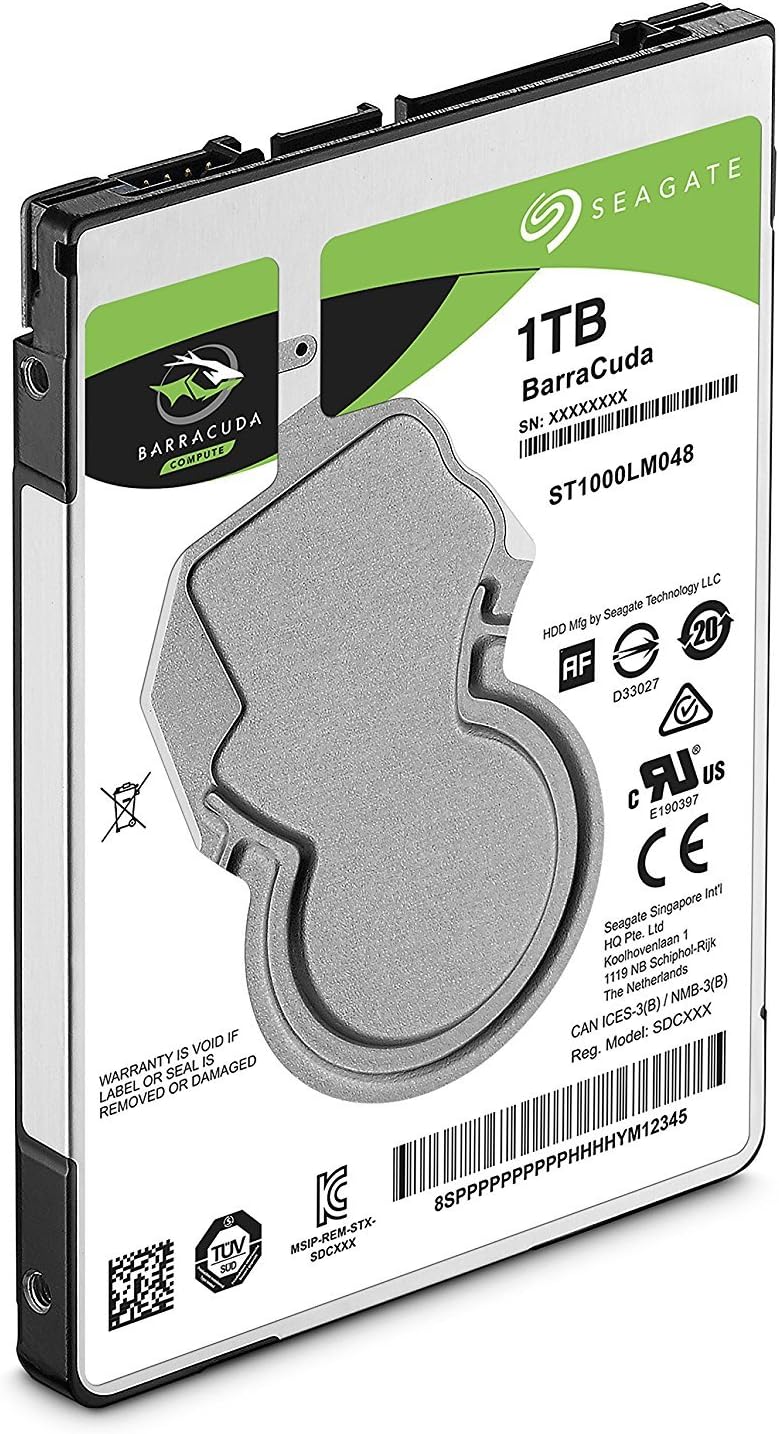 Seagate BarraCuda 1TB Internal Hard Drive HDD 2.5 Inch SATA 5400 RPM 128MB Cache